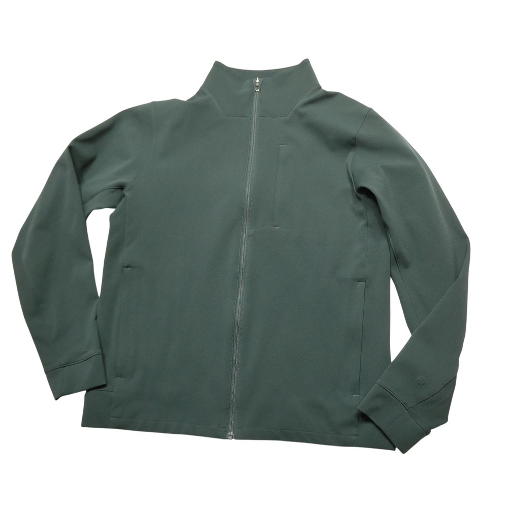 Lululemon Jacket Mens Medium Green Full Zip Softshell Track Athletic Running